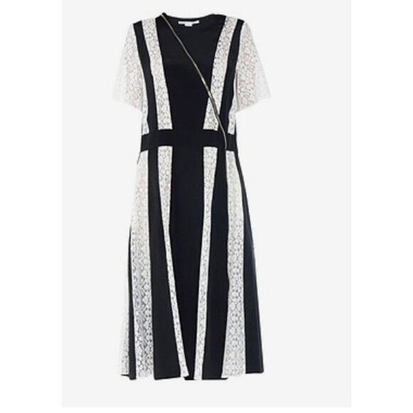Stella McCartney dress with Lace panels black and white size 10 - Picture 1 of 12